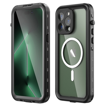 Alogy Waterproof Case IP68 Case with Clear Back 360 Armor Case for MagSafe for Apple iPhone 14 Pro