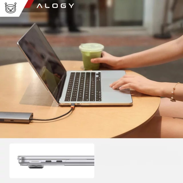 Etui ochronne do Apple Macbook Air 15 M2/M3/M4 2023/2024/2025 Alogy AirGuard™ Elastyczna obudowa Matowa Przezroczysta Biel