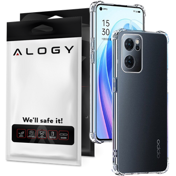 ShockProof Alogy Silikonové Armor pouzdro pro Oppo Reno7 5G Global Transparent