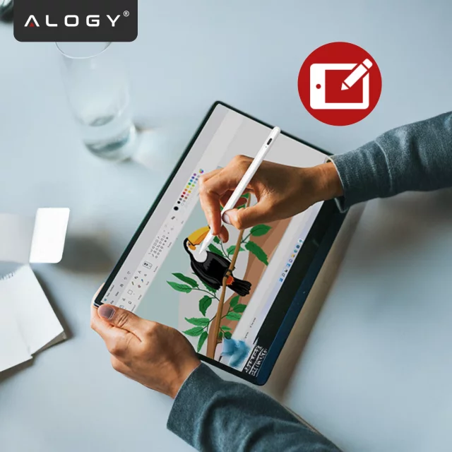 Alogy Magnetic Stylus Pen Note & Sketch Pen for Apple iPad Pro/ Air/ Mini White