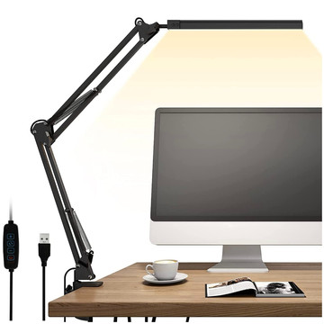 Alogy LED desk lamp Dreslarska USB with an adjustable long arm for the desk top Black