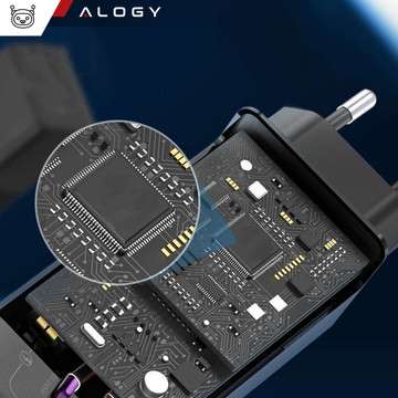 Alogy Quick Charge QC 3.0 USB-A USB-C PD fast charger 65W black