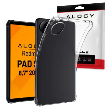 Etui do Redmi Pad SE 8.7" Przezroczyste, Ochronne, Hybrydowe, Wzmocnione Narożniki, Smukłe i Lekkie, Alogy FlexiShield™ + SZKŁO HARTOWANE