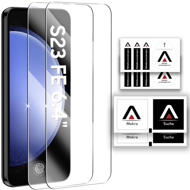 2x 9H tvrzené sklo pro displej telefonu Samsung Galaxy S23 FE Alogy Screen Protector PRO [2 ks.]