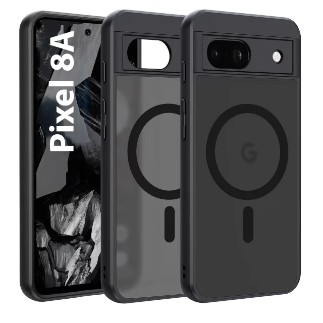 Google Pixel 8a case Alogy MagSafe Hybrid Matte Case MagMat matte black back cover