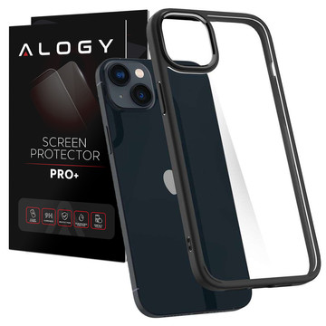 Spigen Ultra Hybrid case for Apple iPhone 14 Matte Black Glass