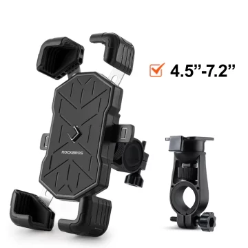 Uchwyt rowerowy Rockbros 25210030001 na kierownicę 4,5–7,2″ – czarny