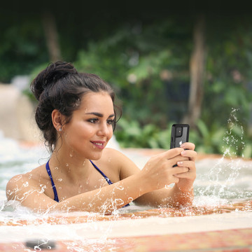 Pouzdro pro iPhone 14 Pro Max Waterproof Armored 360 Case Hybrid Lens Camera Krytí IP68 Waterproof Black