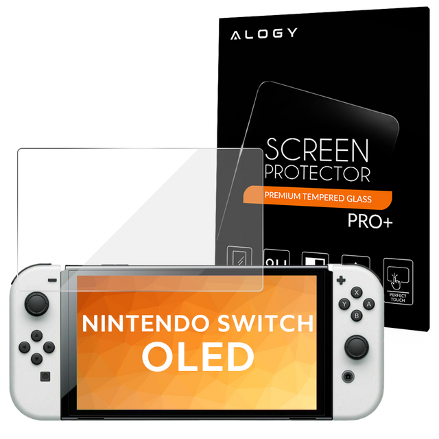 Gehärtetes Glas x2 9H Alogy Schutzscheibe für Nintendo Switch OLED