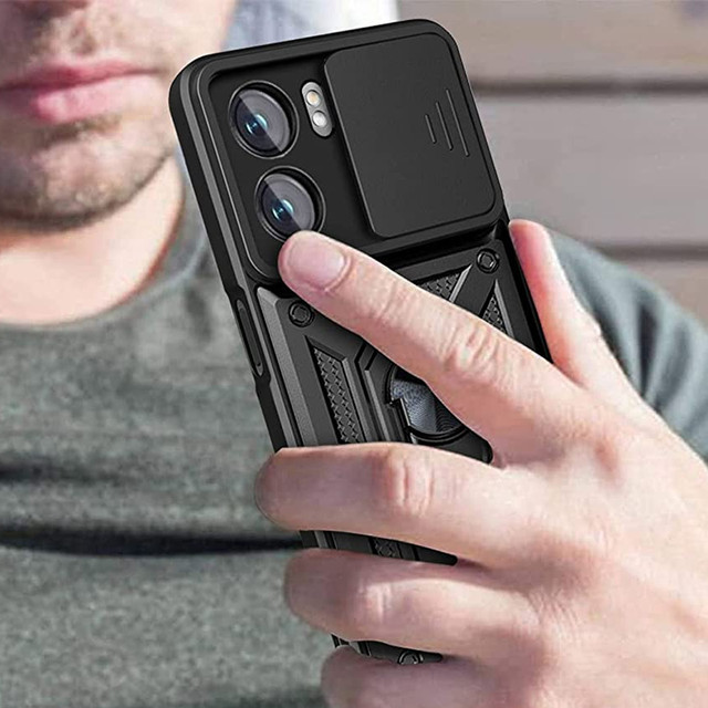 Pouzdro Alogy Camshield Stand Ring s krytem fotoaparátu pro sklo Oppo A57 5G / A77 5G