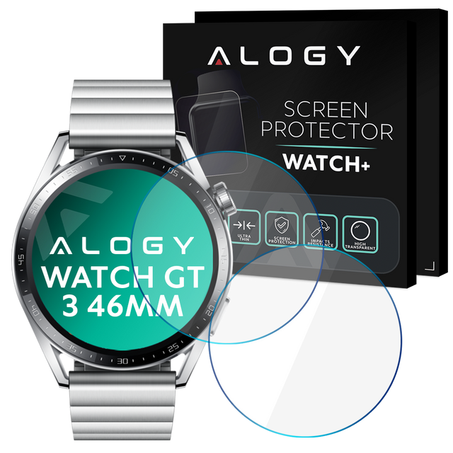 2x Alogy 9H Tempered Glass for Huawei Watch GT 3 46mm