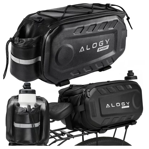 Fahrradtasche Fahrradtasche 2,5 l Fahrradhalter Lenkerrahmentasche Beutelhülle 23,6 x 10,5 x 10 cm (S) Alogy Sport schwarz