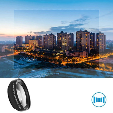 Objektiv Smartphone-Objektiv-Kit 2in1 Alogy Objektivclip 0,45X Makro 12,5X Weitwinkel
