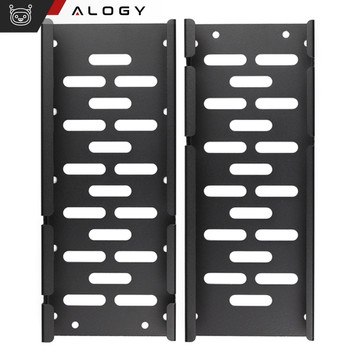 Organizér kabelů pod desku stolu, nastavitelná police na kabely, lišta na stůl, hliníkový držák Alogy Black