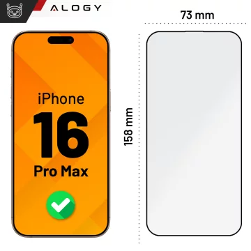 Tvrzené sklo pro ochranu displeje Apple iPhone 16 9H Alogy Heavy Pro™️
