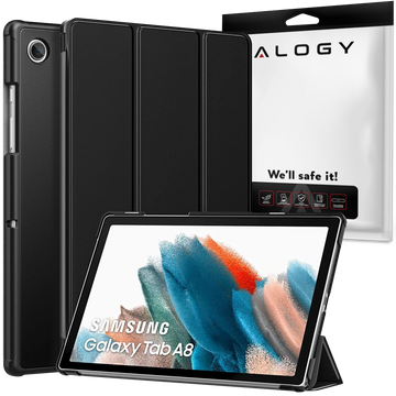 Alogy Book Cover Hülle für Samsung Galaxy Tab A8 2021 SM-X200 / SM-X205 Schwarz