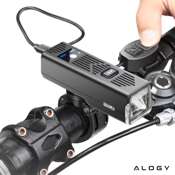 Světlo na kolo Přední LED světlo na kolo Osvětlení na kolo Vodotěsné IPX5 Alogy P12 Bike Light Black