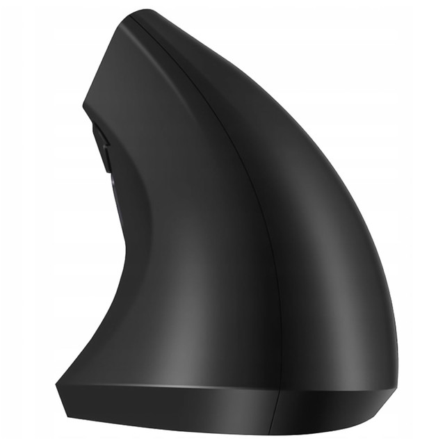 Bezdrátová vertikální herní myš vertikální ergonomická pro notebook PC pravák tichá Černá