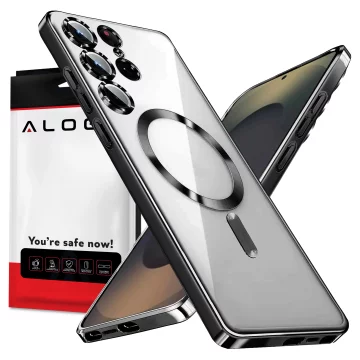 Samsung Galaxy S25 Ultra Alogy LuxeShield™️ Glamour Luxus-Ringhülle mit Kameraabdeckung, Schwarz