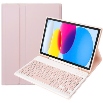 Ochranné pouzdro s bezdrátovou klávesnicí Alogy Keyboard Case s držákem pera pro Apple iPad 10.9 2022 růžové