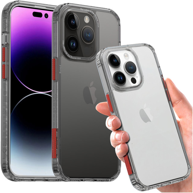 Alogy Protective Case Protective Cover for Apple iPhone 14 Pro Black and transparent