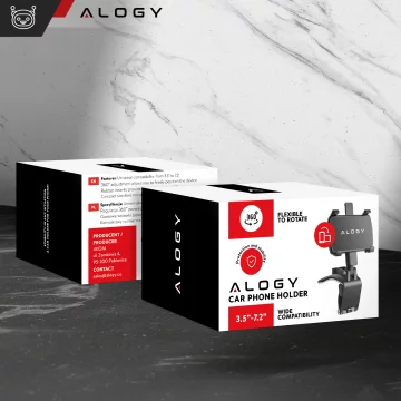 Alogy Autohalterung für das Telefon max 7,2 Zoll für den schwarzen Cockpitspiegel