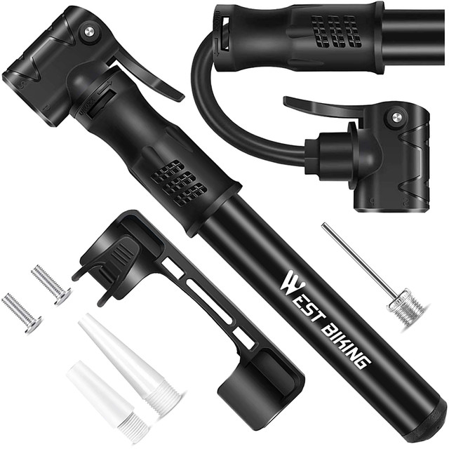 Hliníková pumpa na kolo Alogy Mini Bike Pump 100psi s rukojetí Black