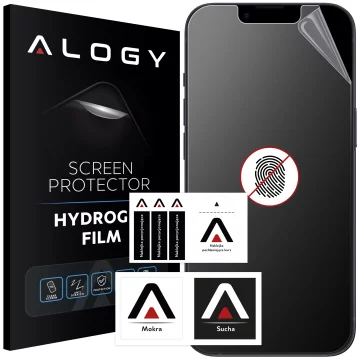 „MATTE“-Folie für Apple iPhone 14 Plus Hydrogel Alogy HydroSkin Matte Pro™ Display für „FINGERPRINT FREE“-Hülle