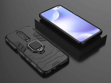 Alogy Stand Ring Armor case for Xiaomi Poco X2 black Glass