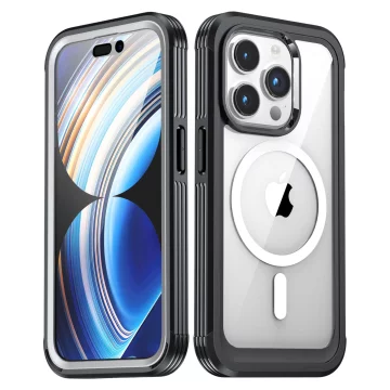 Ochranný kryt pro Apple iPhone 16 Pro Max Alogy Shield360 MagCase™️ pro MagSafe s ochranou displeje a fotoaparátu, černý