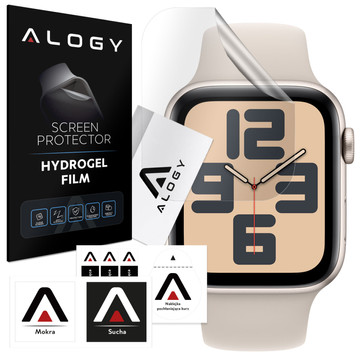 2x Hydrogel Alogy Hydrogel ochranná fólie pro chytré hodinky pro Apple Watch SE (44 mm)
