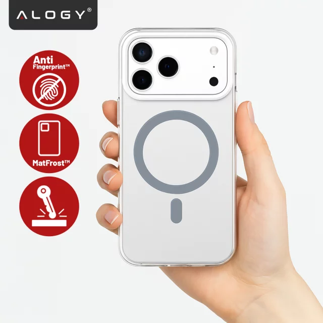 Etui do Apple iPhone 17 Pro – matowa obudowa do MagSafe z ochroną obiektywu, smukłe i odporne na zarysowania, idealne dopasowanie – Alogy Skinny MatteCase™ Białe