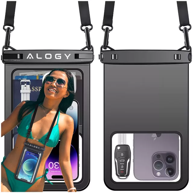 Waterproof case waterproof IPX8 for 6.7" phone double Case Alogy Waterproof Black