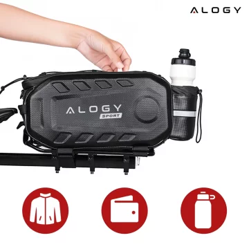 Brašna na tašku na kolo 2,5 l rám na řídítka rám na tašku obal na tašku 23,6 x 10,5 x 10 cm (S) Alogy Sport černá