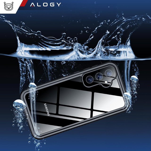 Case for Samsung Galaxy S24 Armored Waterproof IP68 360 Armor Case with built-in glass Alogy black