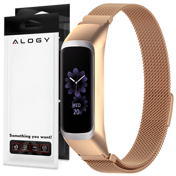 Alogy Milanese strap stainless steel bracelet for Samsung Galaxy Fit 2 SM-R220 Gold