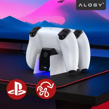 Duální dokovací stanice pro ovladač PlayStation 5 PS5 Pad White