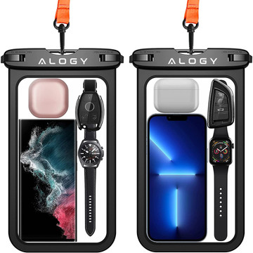 Alogy Waterproof Case univerzální IPX8 voděodolná taška na telefon do 9 palců a příslušenství Černá