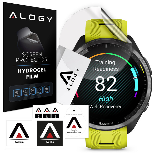 Alogy hydrogel protective film for Garmin Forerunner 965 smartwatch