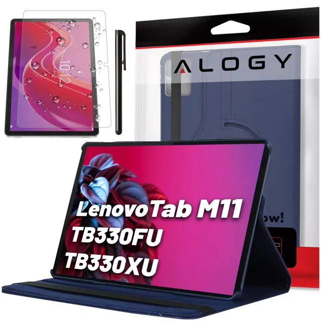 Pouzdro 360 pro Lenovo Tab M11 10,95" TB330FU / TB330XU / TB331FC otočný kryt na tablet Flip Cover Pouzdro Alogy Navy Blue