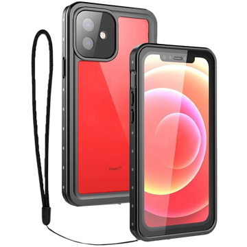 Pouzdro pro iPhone 14 Pro Waterproof Armored 360 Case Krytí objektivu hybridního fotoaparátu IP68 Vodotěsné černé