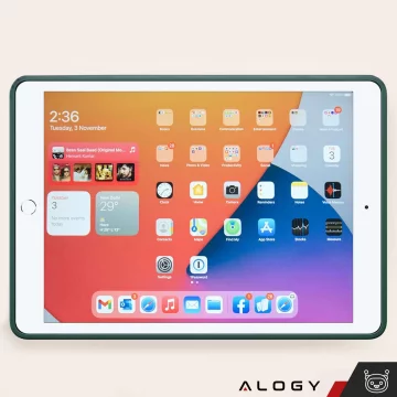 Case for Apple iPad 10.2 9 Gen 8/7 2021/2020/2019 Smart Pencil Case Alogy TPU Tablet Cover Green