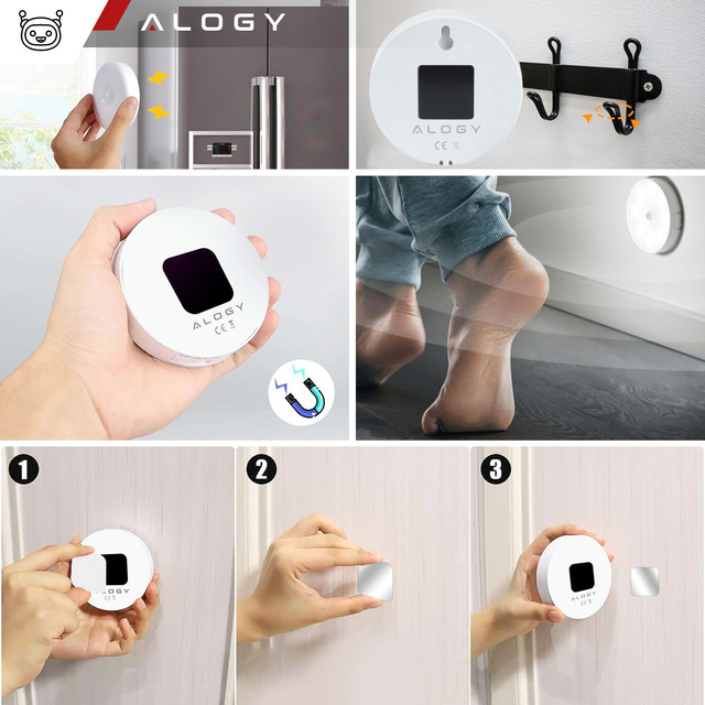 4x Lamp LED motion sensor dusk night lamp Alogy Sensor Light Wireless furniture lighting White light 6000k