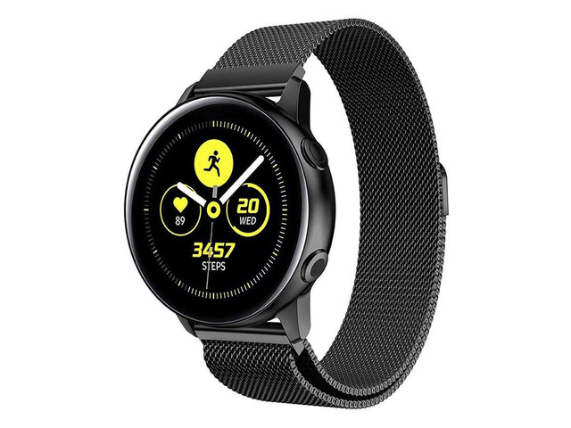 Milánský náramek Alogy pásek z nerezové oceli pro 22mm chytré hodinky Black
