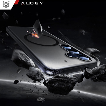 Hülle für Samsung Galaxy S24 Plus Mag Safe Case MagMat Phone Back Cover Mattschwarz