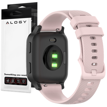 Alogy Strap universal strap with buckle for smartwatch watch 18mm pink