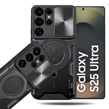 Case for Apple iPhone 16 armored Slide Case Ring camera protection housing Camshield Alogy black