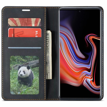 Alogy kožené pouzdro Samsung Galaxy S22 Plus černé flipové pouzdro