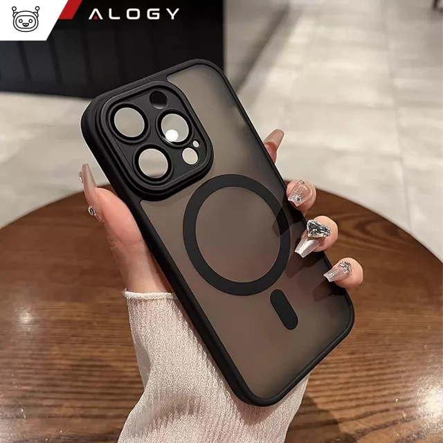 Case for Apple iPhone 13 Pro Alogy MagSafe Hybrid Matte Case matte cover with lens protection Glass