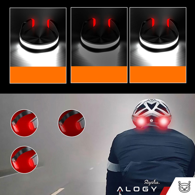 2x COB LED čelovka pro běh na kole, výkonná, dobíjecí, USB typ C, čelovka Alogy, IPX4, černá